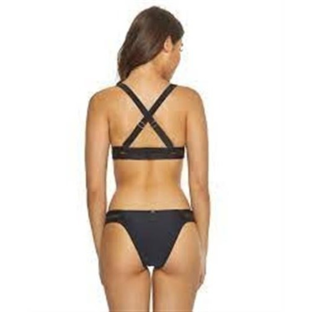 NWT Pilyq PQ L Black Pearl Basic Teeny Bikini Bottom 113499 - Picture 2 of 2